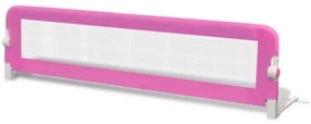 Sponde Letto per la Sicurezza dei Bambini 2 pz Rosa 150x42 cm