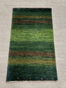 Loribaft Tappeto 50 x 90 Verde (Iran) Annodato A Mano