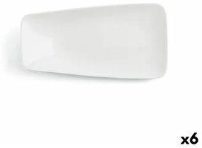 Piatto da pranzo Ariane Vital Rectangular Rettangolare Bianco Ceramica 38 x 20,4 cm (6 Unità)