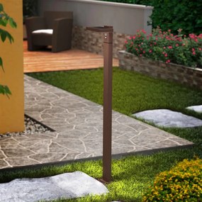 Paletto da giardino Solare Corten 100cm con Sensore Mov. e Picchetto Colore  Bianco Naturale 4.000K