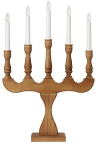 Markslöjd 706279 - Candelabro natalizio SVANEHOLM 5xE10/3W/230V pino/beige