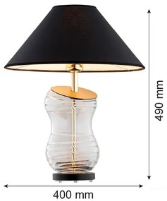 Argon 8037 - Lampada da tavolo VENETO 1xE27/15W/230V nero/ottone