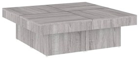 Tavolino da salotto grigio sonoma 90x90x28 cm legno multistrato