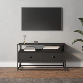 Mobile Porta Tv Nero 80x35x45 Cm İn Legno Multistrato /