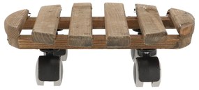 Tappeto mobile in legno marrone, ø 28,7 cm - Esschert Design