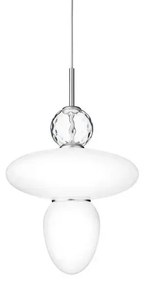 Rizzatto 43 Lampada a Sospensione Satin Silver/Opal - Nuura