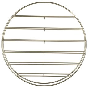 Portabottiglie da parete dorato in metallo numero di bottiglie 12 80x80x9 cm Redondo – PT LIVING