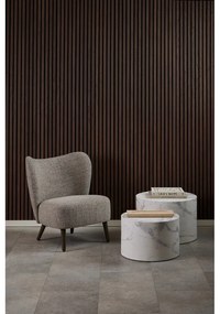 Poltrona beige in tessuto bouclé Elmont - Actona