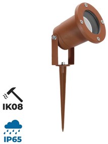 Faretto da Giardino con Picchetto GU10 - CORTEN Colore Corten