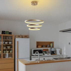Lampada a sospensione LED in oro ø 50 cm Simit - Opviq lights