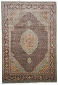 Tabriz Tappeto persiano 360x250 Nero (Iran) Annodato A Mano