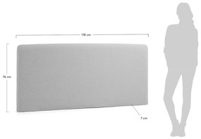 Kave Home - Fodera per testiera Dyla grigia per letto 160 cm
