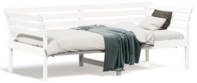 Dormeuse Senza Materasso Bianca 90x190 Cm Legno Massello Pino /