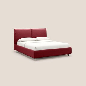 Nives letto imbottito contenitore sfoderabile in microfibra velluto impermeabile T09 rosso