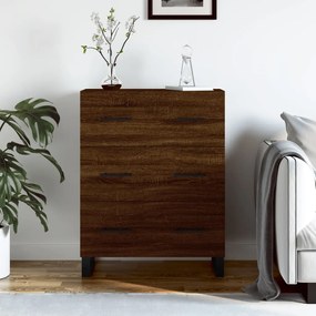 Credenza rovere marrone 69,5x34x90 cm in legno multistrato