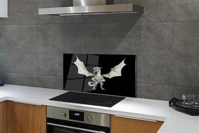 Pannello paraschizzi cucina Il drago bianco 100x50 cm