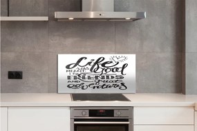 Pannello paraschizzi cucina Scritta marrone motivante 100x50 cm