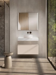 Armadietto bagno a terra Element VISOBATH 1 cassetto P 46 x L 80 x H 35 cm cotone laccato truciolare