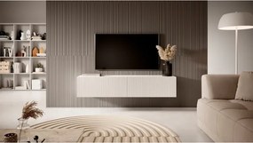 Mobile TV Sospeso 140 Cm Cannettato 2 Ante Bianco Opaco Bali