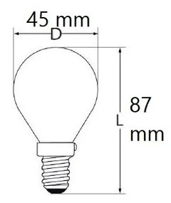 Lampada LED E14 9W, G45, 105lm/W - OSRAM LED Colore  Bianco Caldo 2.700K