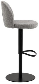 Sgabello da bar grigio-nero con altezza regolabile (altezza seduta 55 cm) Patricia - Actona