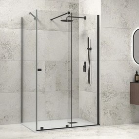 Box doccia frameless 70x140 colore nero anta scorrevole | KNM4000W-N - KAMALU