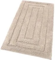 Tappeto Bagno 60x40 cm Puro Cotone Elegante Lussuoso Morbido Scendiletto Antiscivolo Tortora