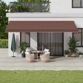 Tenda Da Sole Retrattile Automatica Marrone 600x300 Cm /