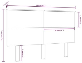 Testiera per Letto Bianca 139x6x82,5 cm Legno Massello di Pino