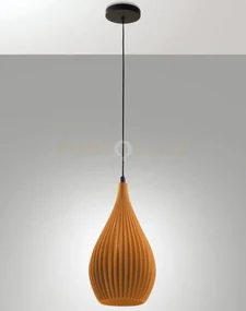 Lisa sospensione senape 1 luce attacco e27 in metallo e plastica ri...