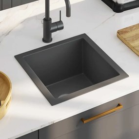 Lavello Da Cucina Artigianale Nero İn Acciaio Inox /