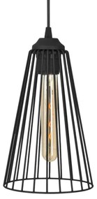 Lampadario a sospensione con filo TORRI 2xE27/15W/230V nero