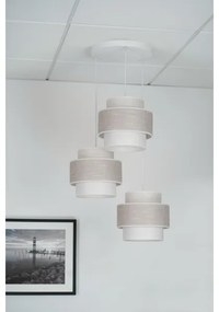 Brilagi - Lampadario a sospensione con filo DOVER SPACE 3xE27/15W/230V grigio/color crema