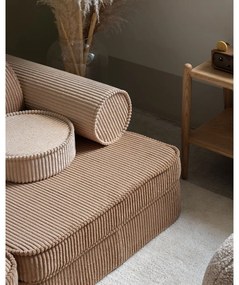 Divano per bambini marrone chiaro con rivestimento in velluto a coste 132 cm Settee – Wigiwama