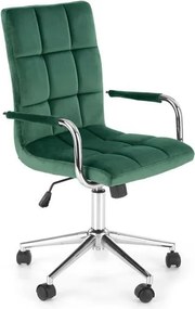 Sedia da ufficio Gonzo 4 in velluto verde - H105 cm