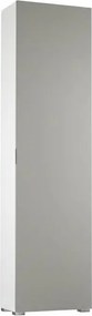 Scarpiera a colonna TERRANEO 1 anta apertura battente, doppia profondità L 50 x H 182 x P 30 cm 14 paia, grigio