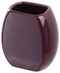 Porta spazzolini bagno viola d’appoggio in ceramica