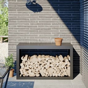 Rastrelliera Per Legna Da Ardere Antracite 100x40x60 Cm Acciaio /