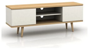 Tavolo TV bianco in rovere 140x52 cm Alana - Støraa
