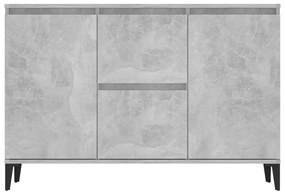 Credenza grigio cemento 104x35x70 cm in truciolato