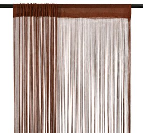 2 Pz Tende A Fili 140x250 Cm Marroni /