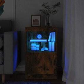 Credenza Con Luci Led Rovere Fumo 41x37x67 Cm /