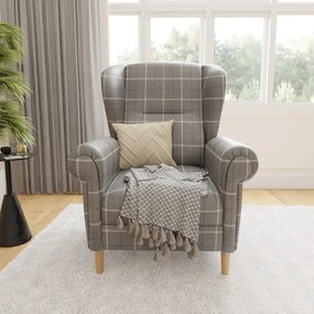 Poltrona con braccioli grigia Swan – Ropez