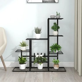 Portapiante 94,5x25x88 Cm Nero İn Metallo /