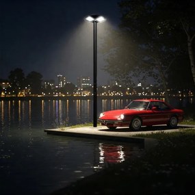 Lampada stradale solare LED con sensore LED/15W/6V 6500K IP65 nero + +TC