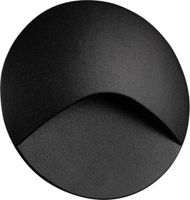 Kanlux 39121 - Lampada per scale LED EXIN LED/2,5W/230V 3000K IP65 nera rotonda