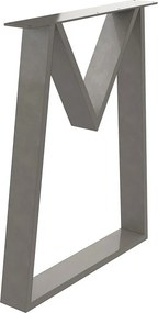 Gamba per mobili STEELMI Wine trapezoidale in acciaio trasparente lucido L 60 x P 8 x H 71 cm