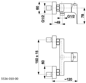 KFA Armatura 5536-010-00 - Rubinetto doccia MOKAIT cromo lucido