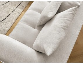 Divano angolare beige (penisola a destra/a L) con rivestimento in ciniglia Whesley – Bobochic Paris