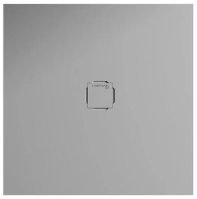 Piatto doccia 100x100 in marmoresina cemento con griglia in acciaio inox Harmony